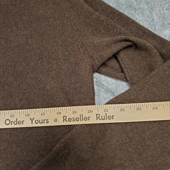 Polo Ralph Lauren Sweater Mens Medium Merino Wool 1/4 Zip Pullover Knit Brown - Picture 9 of 12